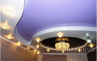 Натяжной потолок в спальню матовый многоуровневый от 7 кв.м в Барановичах 